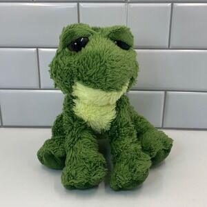 Aurora World Green Shaggy Frog Plush Stuffed Animal Weighted Bottom 8 inch